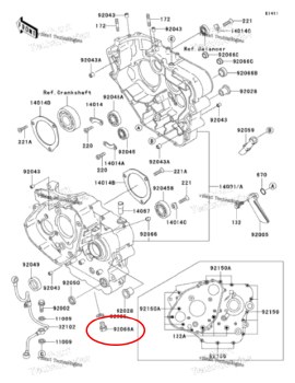 OEM Drain Bolt KLR650 87-10