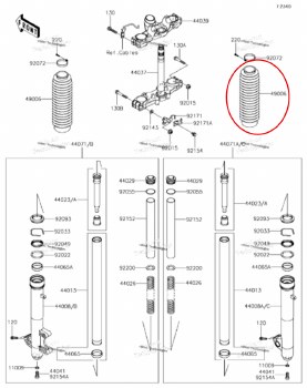 OEM Fork Boot KLR650 08-18 EA