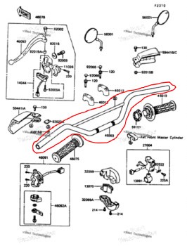 OEM H/Bar BK KLR 87-07