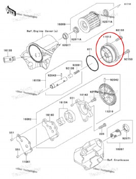 OEM O/F CVR BK KLR 87-96/11-22