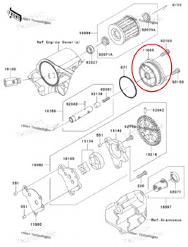 OEM O/F CVR SL KLR 08-10