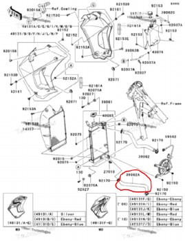 OEM Rad Hose LWR KLR 08-18