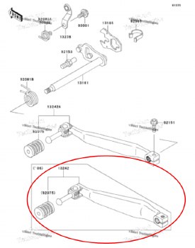 OEM Shift Lever SL KLR 07-11