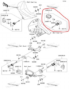 OEM Signal FR RH KLR650 08-18