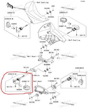 OEM Signal RR LH KLR650 08-18