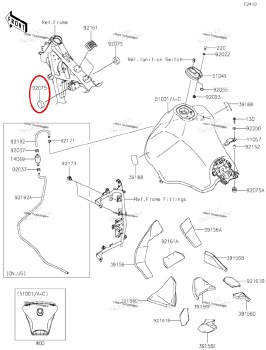 OEM Tank Damper Rubber KLR650