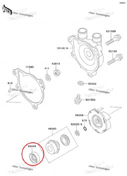 OEM Water Pump Oil/S KLR 87-24