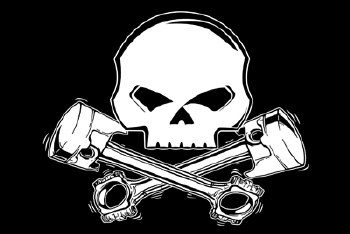 KTC Skull and Pistons Flag