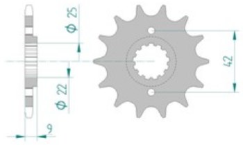 Sprocket Front KLR 87-89 14T