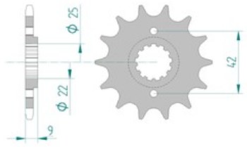 Sprocket Front KLR 87-90 14T