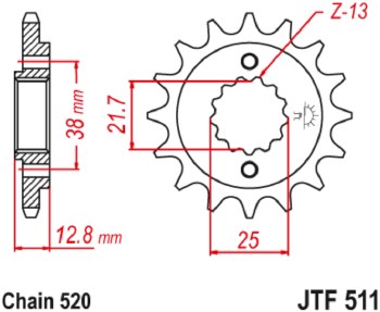 Sprocket Front KLR 90-17 15T