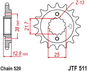 Sprocket Front KLR 90-25 16T
