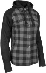 JR G&F LDS Armd Shirt GY/BK LG