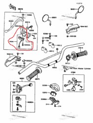 OEM CL/CBL HLDR W/SW KLR 87-07