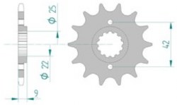 Sprocket Front KLR 87-89 14T