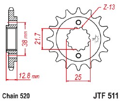 Sprocket Front KLR 90-18 16T