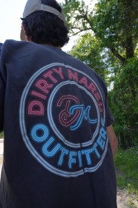 Dirty Marsh Circle Neon T-Shirt SMALL