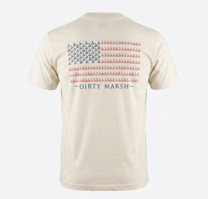 Dirty Marsh Heron Flag T-Shirt SMALL