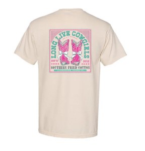 Southern Fried Boots & Bows T-Shirt SMALL