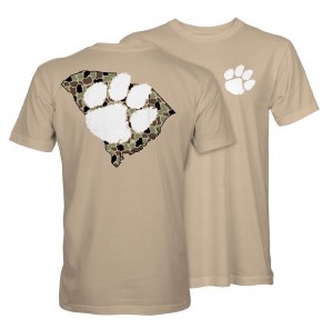 Clemson Tigers Duck Camo State T-Shirt SMALL
