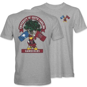 South Carolina Gamecocks Cocky Crossed Flags T-Shirt SMALL