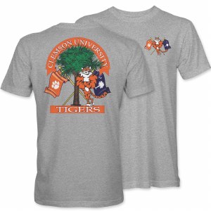 Clemson Tigers Crossed Flags T-Shirt SMALL