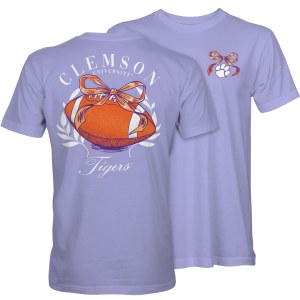 Clemson Tigers Football Bow T-Shirt SMALL