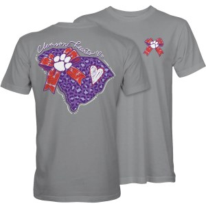 Clemson Tigers Hearts T-Shirt SMALL