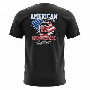 South Carolina Gamecocks American Born Gamecock Raised Design T-Shirt SMALL