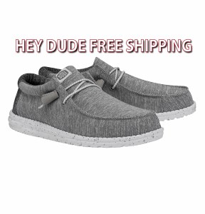 Hey Dude Wally Sport KNIT GREY Size 7