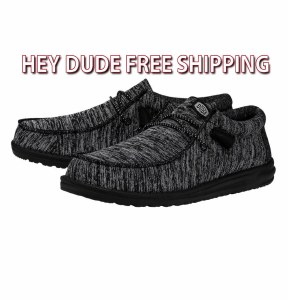 Hey Dude Men's Wally Sport Knit BLACK Size 7