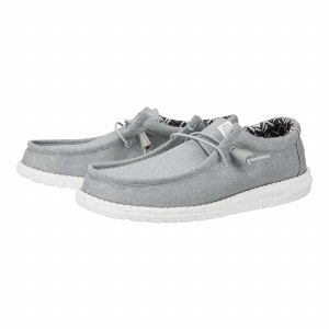 Hey Dude Wally Stretch Canvas LIGHT GREY Size 7