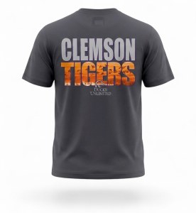 Clemson Tigers Flight N Text T-Shirt YOUTH SMALL