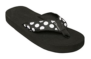 Polka Dots Black Flip Flops 5