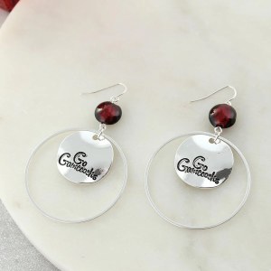 South Carolina Gamecocks Slogan Disc Earrings