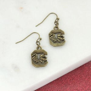 South Carolina Gamecocks Vintage Logo Earrings