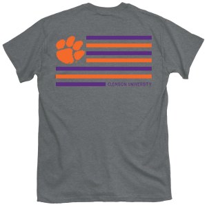 Clemson Tigers USA Flag T-Shirt LARGE