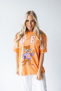 Clemson Tigers Southern Split Oversized Band SHERBERT Tee SMALL