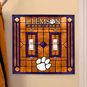 Clemson Tigers Double Light Switch Plate Cover