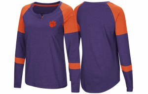 Clemson Tigers Ladies Raglan L/S Tee LARGE