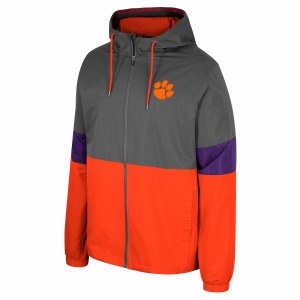 Clemson Tigers Mens Full Zip Hooded Jacket SMALL