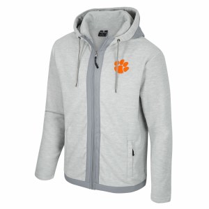 Clemson Tigers Mens Full Zip Hooded Jacket LARGE