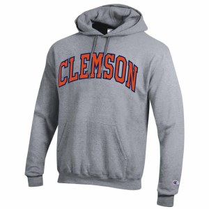Clemson Tigers Adult Fleece GREY Hoodie 2XL