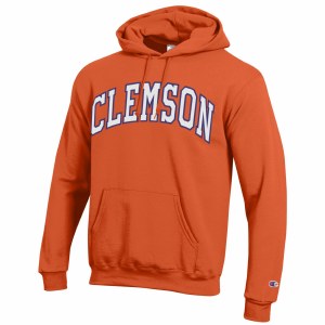Clemson Tigers Fleece ORANGE Hoodie SMALL