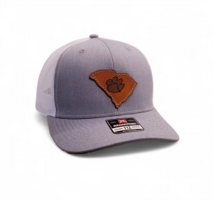 Clemson Tigers PAW STATE Leather Patch Adjustable Hat