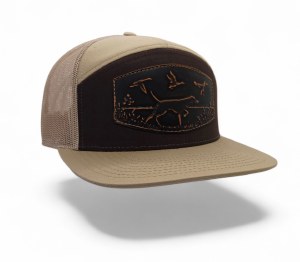 Dog Leather Patch 7 Panel Trucker Hat