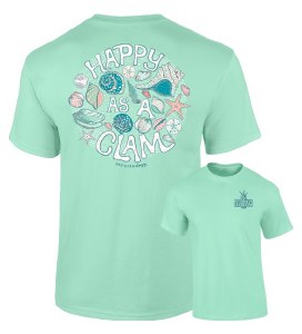 Southernology Happy As A Clam T-Shirt MEDIUM