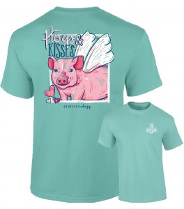 Southernology Hogs & Kisses T-Shirt SMALL