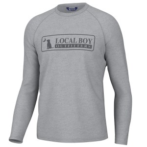 Local Boy Poly-Fleece HEATHER GREY Crew SMALL