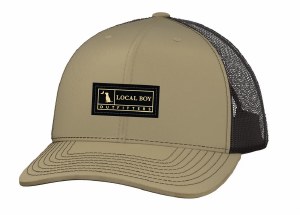 Local Boy Outfitters Woven Label Trucker Hat KHAKI/COFFEE